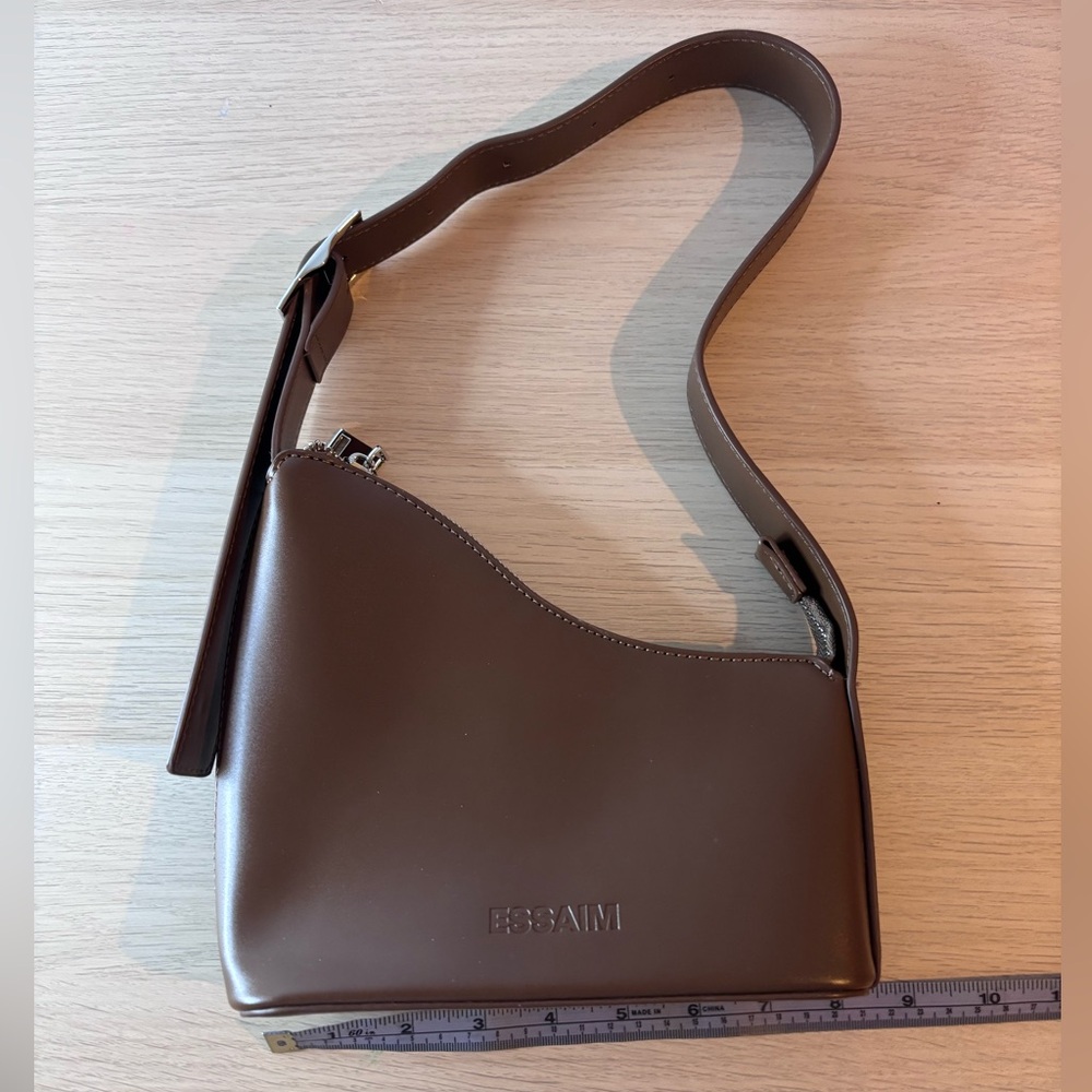 Essaim Brown Vegan Leather “Le Mini” Shoulder Bag - Picture 3 of 9